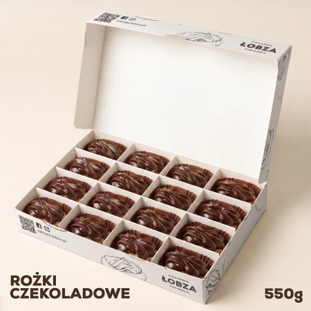 Rożki czekoladowe w czekoladzie, 550 g, w ozdobnym pudełku