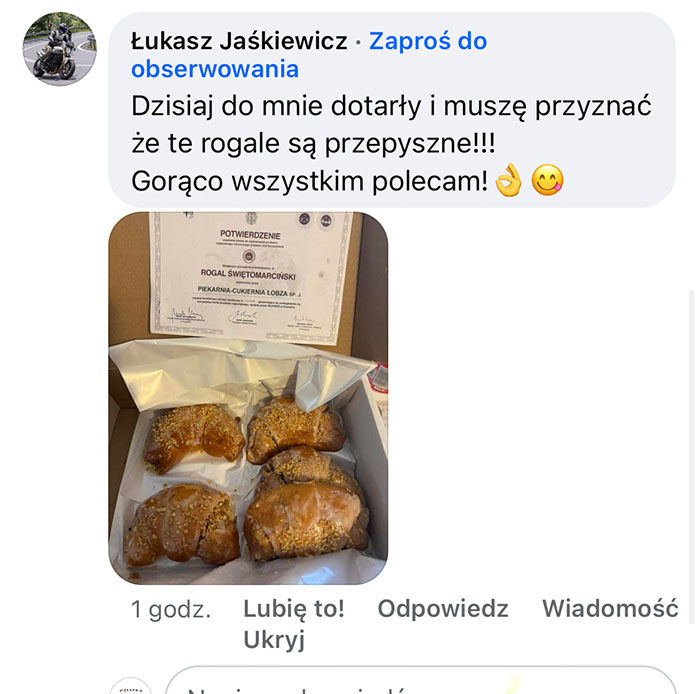 Opinia o Rogalach Świętomarcińskich