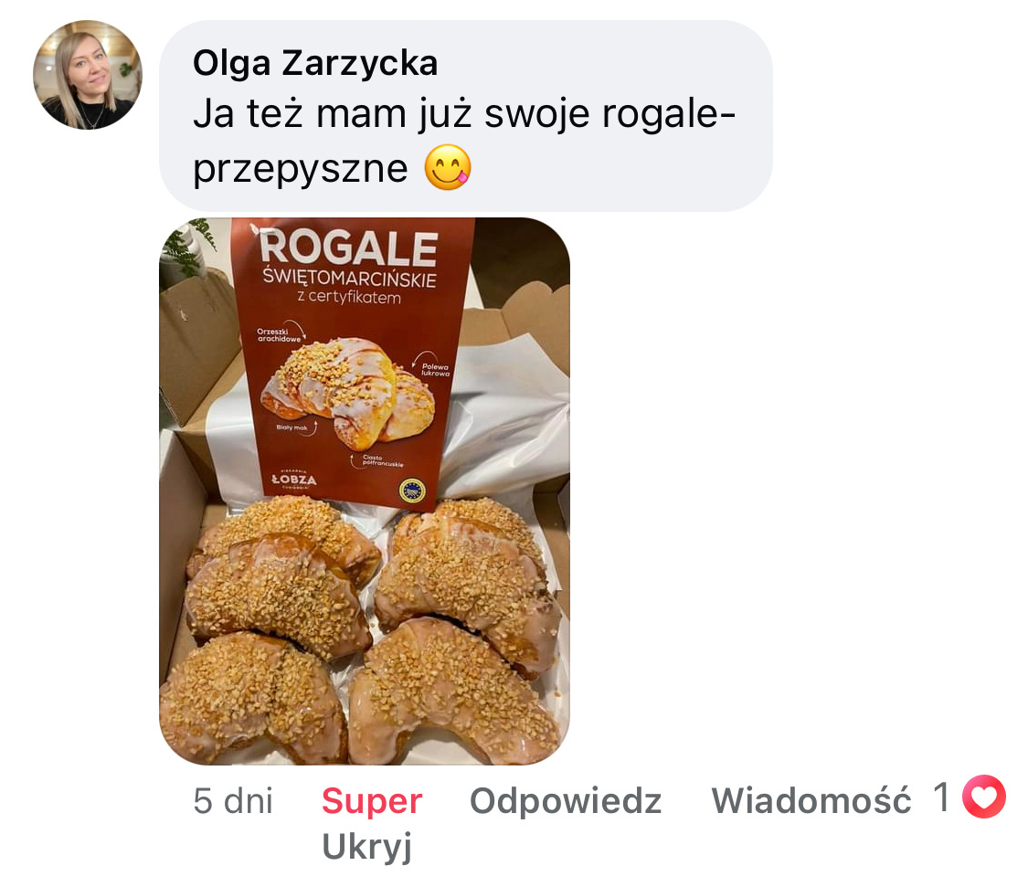 Opinia o Rogalach Świętomarcińskich